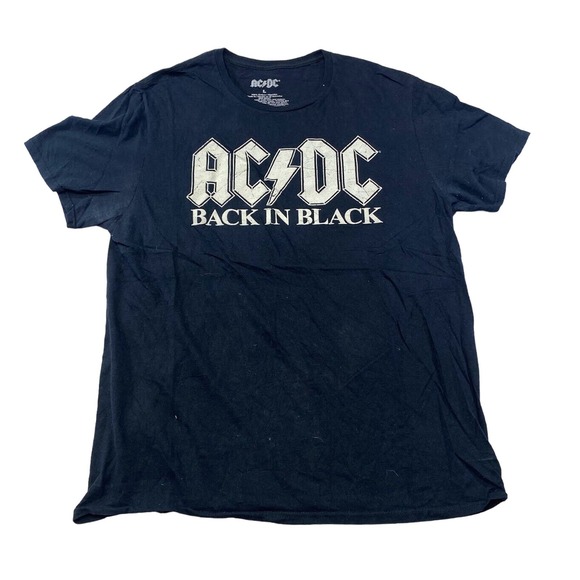 AC/DC Back In Black Tee Thrifted Vintage Style Size L - Picture 1 of 10